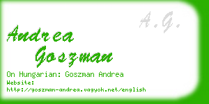 andrea goszman business card